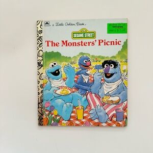 Sesame Street The Monsters' Picnic Little Golden Book- Vintage 1991